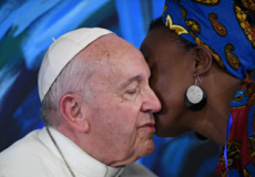 March 21, 2019 : Pope Francis takes part in a global live video