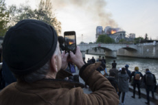 Incendie de la cathédrale Notre-Dame à Paris.