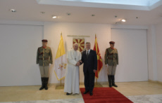 Voyage apostolique du pape Francois en Macédoine du Nord.