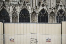 Reprise des travaux de reconstruction de la cathédrale Notre Dame de Paris.