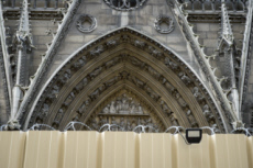 Reprise des travaux de reconstruction de la cathédrale Notre Dame de Paris.