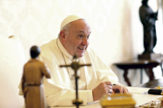 Le pape François lors de son entretien avec le président de Malte.