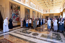 Le pape François rencontre en audience des membres du réseau Talitha Kum.