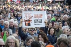 Manifestation contre la réforme de la PMA.