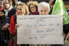 Manifestation contre la réforme de la PMA.