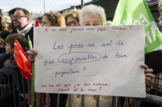Manifestation contre la réforme de la PMA.