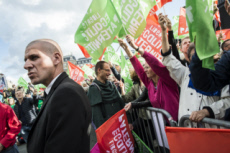 Manifestation contre la réforme de la PMA.