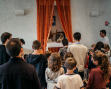 Patronage dans la ville d'Evron en Mayenne.