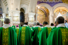 Messe célébrée en la basilique Notre Dame du Rosaire.