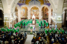 Messe célébrée en la basilique Notre Dame du Rosaire.