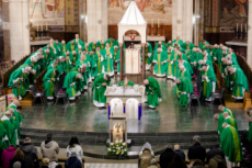 Messe célébrée en la basilique Notre Dame du Rosaire.