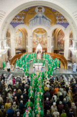 Messe célébrée en la basilique Notre Dame du Rosaire.