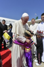 Voyage apostolique du pape François en Asie. Arrivée à Bangkok, Thaïlande.