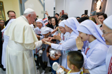 Voyage apostolique du pape François en Asie. Bangkok, Thaïlande.
