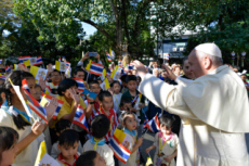 Voyage apostolique du pape François en Asie. Bangkok, Thaïlande.
