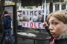 Paris, marche contre les violences sexistes et sexuelles faites aux femmes.