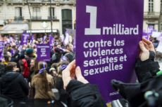 Paris, marche contre les violences sexistes et sexuelles faites aux femmes.