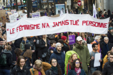 Paris, marche contre les violences sexistes et sexuelles faites aux femmes.
