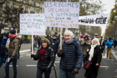 Manifestation contre le projet de réforme des retraites.