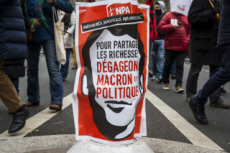 Manifestation contre le projet de réforme des retraites.