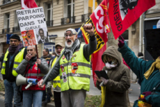 Manifestation contre le projet de réforme des retraites.