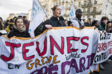 Manifestation contre le projet de réforme des retraites.