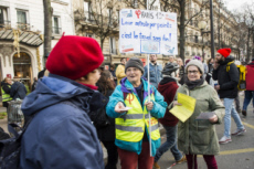 Manifestation contre le projet de réforme des retraites.
