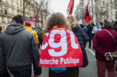 Manifestation contre le projet de réforme des retraites.