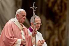 Le Pape lors de la messe célébrée pour la communauté philippine de Rome.