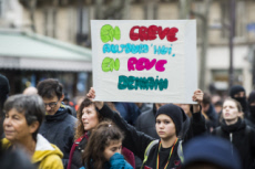 Manifestation contre le projet de réforme des retraites.