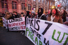 Manifestation contre le projet de réforme des retraites.