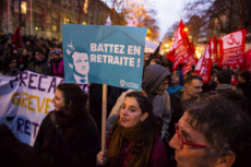 Manifestation contre le projet de réforme des retraites.