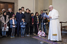 Discours du pape François lors d'une audience avec des réfugiers.