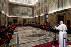 Traditionnels vœux du pape François à la Curie.
