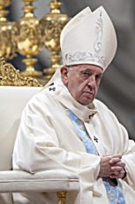 Le pape François préside la messe en la Solennité de Marie Mère de Dieu.