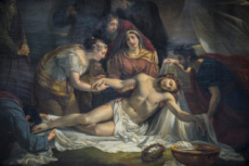 Tableau représentant le Christ déposé de la Croix.