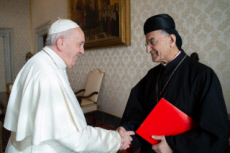 Le pape François et le Card. Bechara Boutros RAI.