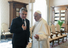 Le pape François et le président du collège présidentiel de Bosnie-Herzégovine.