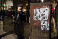 Marche féministe organisée à Paris.