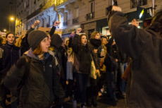 Marche féministe organisée à Paris.