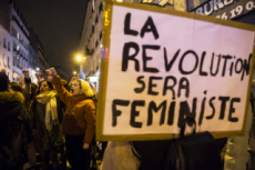 Marche féministe organisée à Paris.