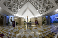 La chapelle de la résidence Sainte Marthe au Vatican.