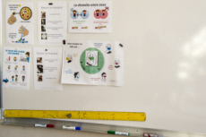 France, Covid-19, reprise des cours pour des élèves d'une classe de CE2.