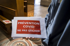 Coronavirus, aménagement de l’église suivant les mesures sanitaires.
