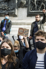 Rassemblement en hommage à George FLOYD, mort lors d'une arrestation aux USA.