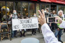 Manifestaton des personnels soignants à Paris.