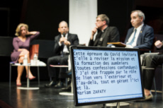 Crise Covid-19, débat avec les présidents des principaux cultes en France.