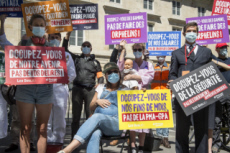 Projet de loi bioéthique, La manif Pour Tous devant l'Assemblée nationale.