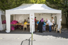 Distribution alimentaire au mois d'août par l'association ASA.