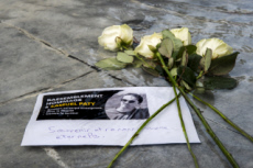 Paris, hommage à Samuel PATY, professeur assassiné par un terroriste.